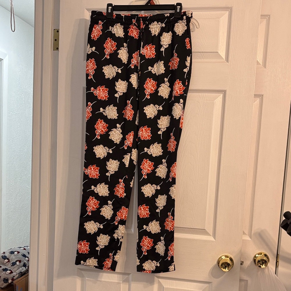 CALVIN KLEIN Floral Print Pants